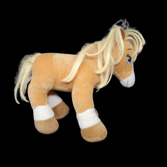 Build A Bear Workshop Horses Hearts Palomino Plush Stuffed Animal 16" Tan White - Picture 3 of 7